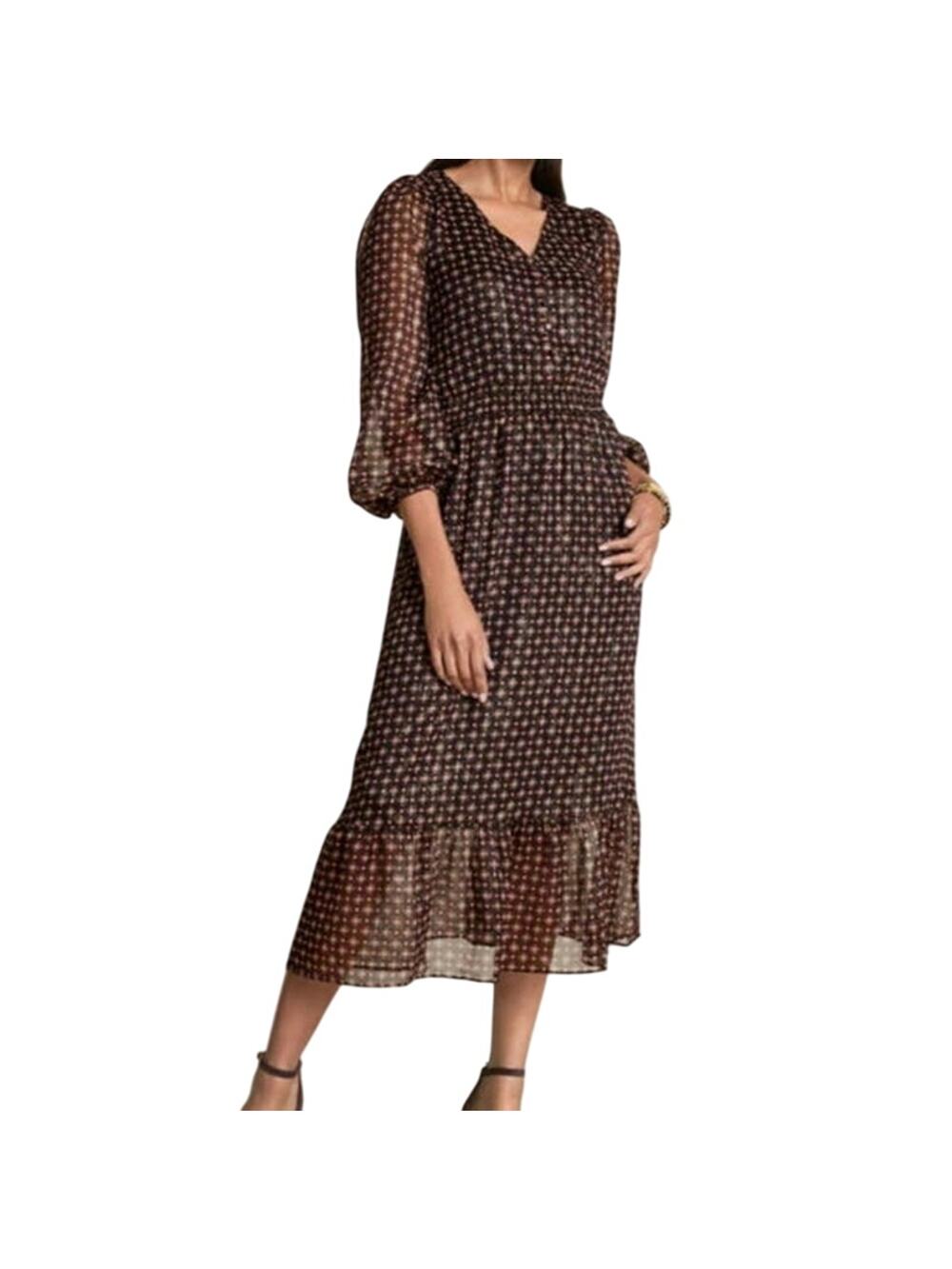NWT Talbots Dainty Medallion Fit & Flare Midi Dress